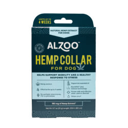 ALZOO™ Hemp Premium Collar for Dogs – Green hemp collar providing mobility support and calming benefits for dogs