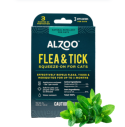 ALZOO™ Natural Flea & Tick Squeeze-On for Cats: Gentle, Plant-Based Protection