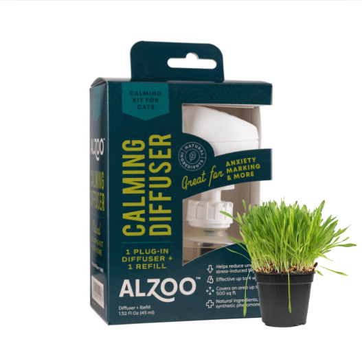 ALZOO™ Cat Calming Diffuser Kit – Plant-Based Anxiety & Stress Relief