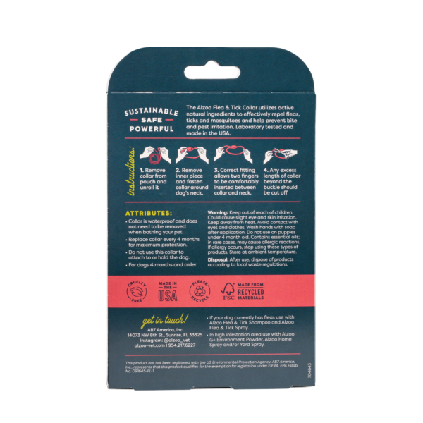 Plant Based Flea & Tick Dog Collar, Large-Sized Dogs: 40+ lbs - Image 3